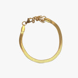 Bred snake armbånd - guldbelagt