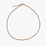 Vänligt pärlhalsband - guldpläterat