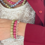 Green bubblegum armbånd - guldbelagt