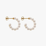 Pearl dots creoler - guldbelagt