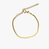 Smal snake armbånd - guldbelagt