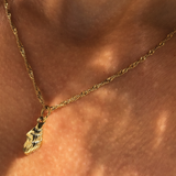 Vridet halsband - guldpläterat