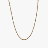 Vridet halsband - guldpläterat