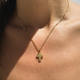 Vridet halsband - guldpläterat