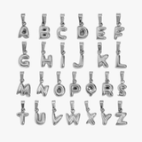 Bokstaven F berlock - silverpläterad