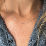Facetterat ankarhalsband - silverpläterat