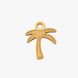 Beach palm charm - guldbelagt