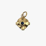Black treasure charm - guldbelagt