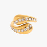 Bubbly spark ring - guldbelagt