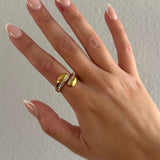 Bubbly spark ring - guldbelagt