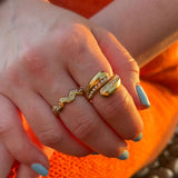 Bubbly spark ring - guldbelagt
