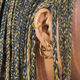Double band cuff - guldbelagt