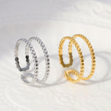 Double dot ring - guldbelagt