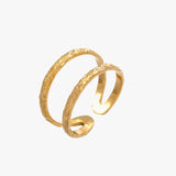 Edgy ring - guldbelagt
