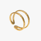 Edgy ring - guldbelagt