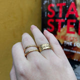 Edgy ring - guldbelagt