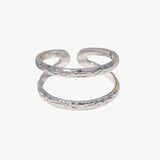 Edgy ring - sølvbelagt