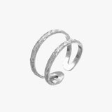 Edgy ring - sølvbelagt