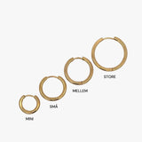 Everyday store hoops - guldbelagt