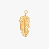 Feather charm - guldbelagt