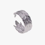 Feather ring - sølvbelagt