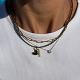 Fishbone charm - guldbelagt