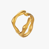 Flow ring - guldbelagt