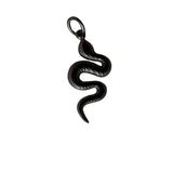 Wiggly snake charm - sølvbelagt