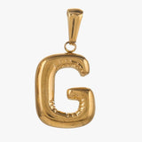 Big letter G charm - guldbelagt