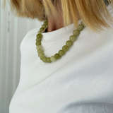 Green bubblegum halskæde - guldbelagt
