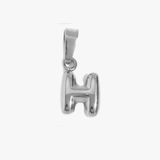 Letter H charm - sølvbelagt