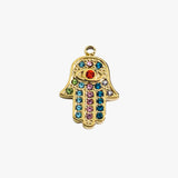 Hamsa hand charm - guldbelagt