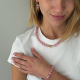 Light pink bubblegum øreringe - guldbelagt