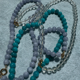 Light blue bubblegum armbånd - guldbelagt