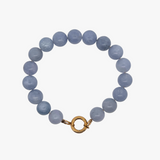 Light blue bubblegum armbånd - guldbelagt