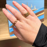 Linje ring - guldbelagt
