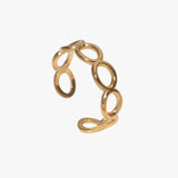 Linked ring - guldbelagt