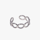 Linked ring - sølvbelagt