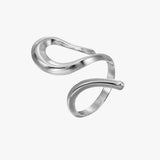 Movement ring - sølvbelagt