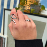 Movement ring - sølvbelagt