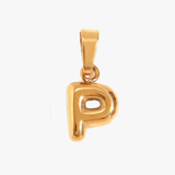 Letter P charm - guldbelagt