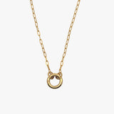 Gem-spänne halsband - guldpläterad