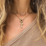 Gem-spänne halsband - guldpläterad