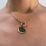 Gem-spänne halsband - guldpläterad