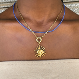 Gem-spänne halsband - guldpläterad