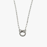 Paperclip buckle halskæde - sølvbelagt