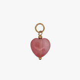 Peach stone heart - guldbelagt