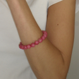 Pink bubblegum armbånd - guldbelagt