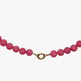 Pink bubblegum halskæde - guldbelagt