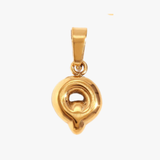 Letter Q charm - guldbelagt